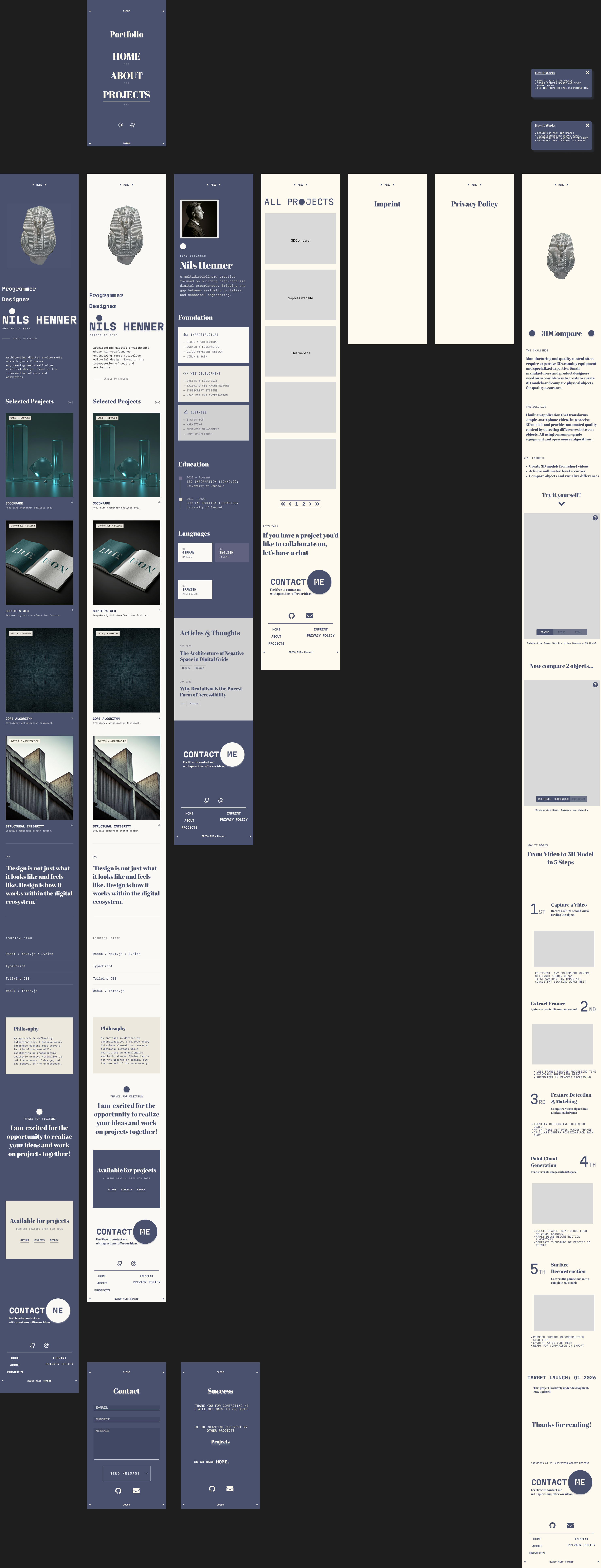 Wireframes and mockups